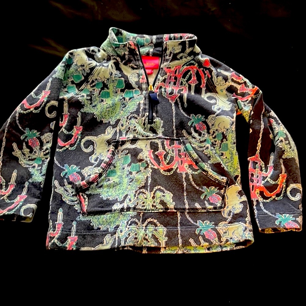 Lilly Pulitzer xs (2-3) captain popover in monkey business pattern
